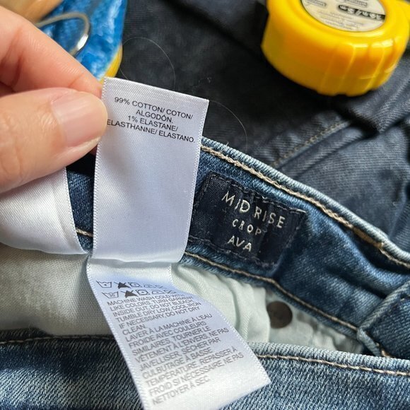 Lucky Brand 7wp10572 Ava Light Medium Wash Mid Rise Crop Jeans Womens Size 6/28 - Picture 9 of 9